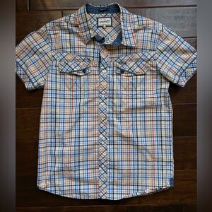 Y2K Wrangler Men's Multicolor Plaid Button Down Shirt